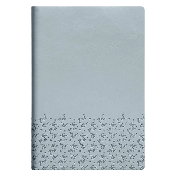 A5 160 Page Dragon Pattern Pu Leather Sky Blue, A5 Thick Paper Softcover Engraved Notebook - Sewed Journal with 100Gsm Smooth Writing, Portable Notebook for Schǒ-ǒl Daily Note Taking