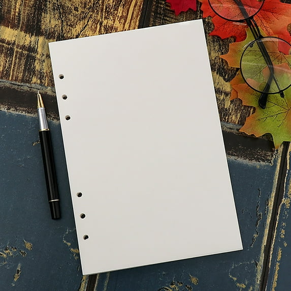A5 6-Hole Loose Leaf Refill, 90 Sheets Blank Paper for Handwriting Journal, By Meiiso, Large Inventory!
