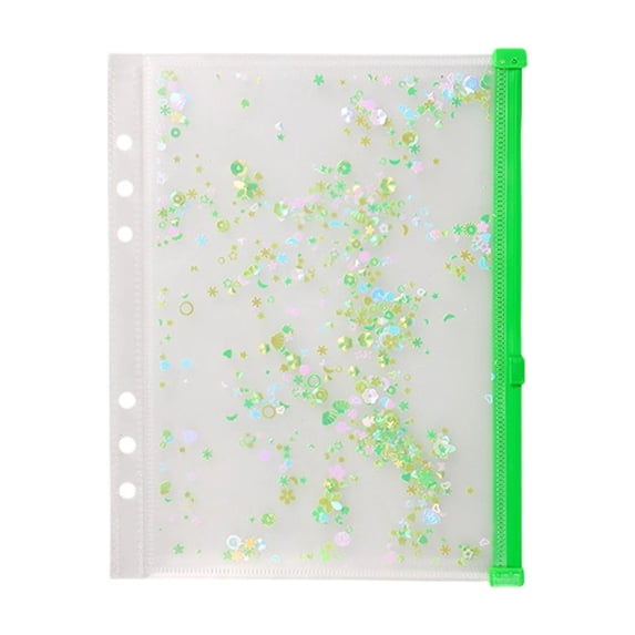 Zipper A5 A5 6 Holes Binder Pockets, Plastic Binder Zipper Folders, Waterproof 6 ...