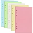 thumbnail image 1 of A5 6-Ring Binder Planner Refills Inserts Loose Leaf Paper 6-Hole, 50 Sheets/100 Pages, Blank(5-Color, 8.27x5.59 Inches), 1 of 7