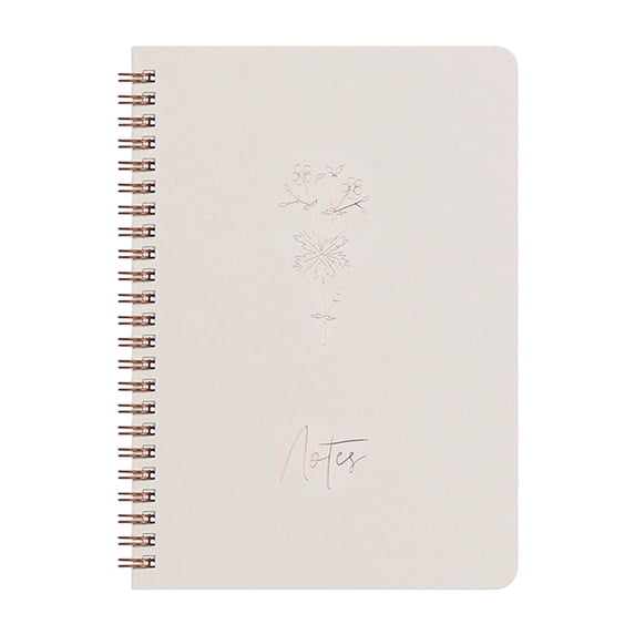 A5 Aesthetic Journal Notebook, Oimcto College Ruled Writing Journal, Cute Hardcover Notebook Suitable for Work, Classroom & Journaling, Left-Handed Friendly, Gold Branch Pattern, Beige