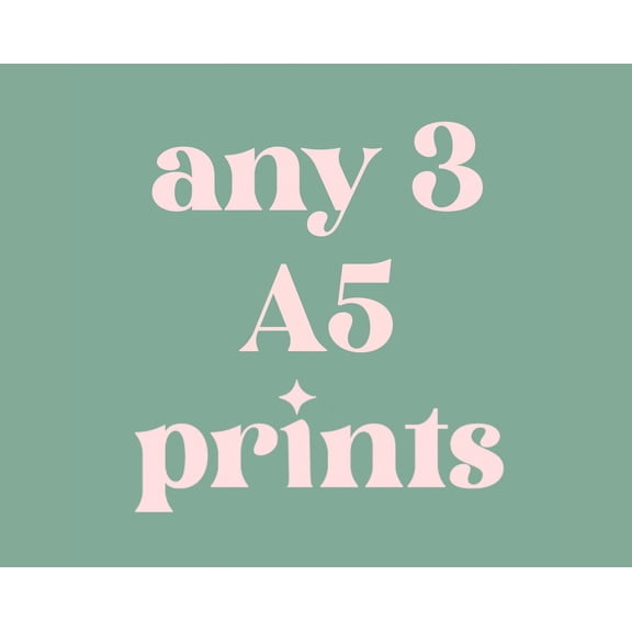 A5 Art Wall Art Bundle Mix Match Gallery Wall Art