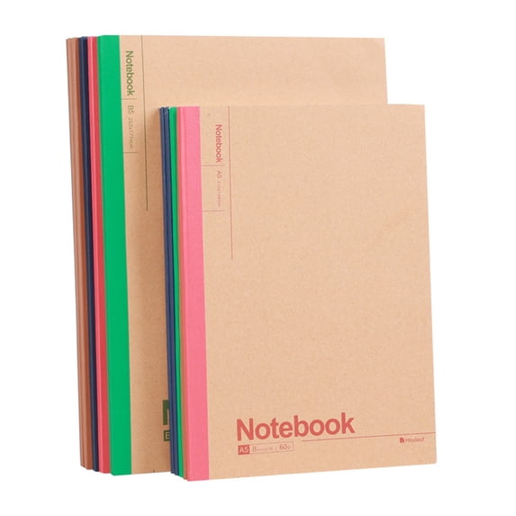 A5/B5 Composition Notebook Journals Rainbow Spines Cover College Ruled Lined Paper A5 B5 Size Writing Diary Note Book for Home Sch ool Office 1Pcs
