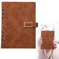 thumbnail image 1 of A5 Binder 6 Ring Refillable Notebook, Budget Planner for A5 Filler Paper, PU Leather Loose Leaf Personal Planner Wallet Organizer Stuffing Binder with Magnetic Buckle Closure, 1 Pcs, 1 of 8