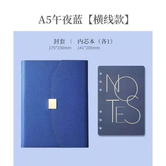 A5 Binder 6 Ring Refillable Notebook Planner, Padfolio Binder, Leather Travel Organizer for Budget,Journal,Photocard Holder,Recipe Book, Aesthetic Loose Leaf Binder with Magnetic Buckle