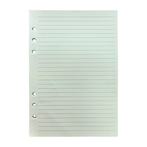 A5 Binder Inserts, Beige Lined A5 Planner Refill Paper, 6 Ring Loose Leaf A5 Inserts for Journals, Budget Planning, Work Notes and Everyday Writing, 50 Sheets