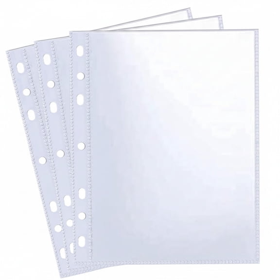 A5 Binder Photo Sleeves, 30 Pack 60 Pockets 5x7 Inch Ultra Clear Refill Pages, Double Sided Top Loading Sheet Protector for Photos Postcards Seed Packets, Clear