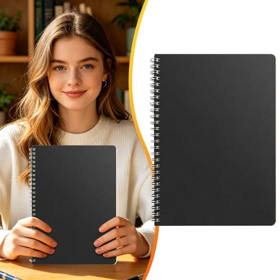 A5 Black Cover Notebook Thickened Lined Journal 60 Sheets Student Writing Book Portable School Office Note Taking Notebook A5 Black 1 Pack