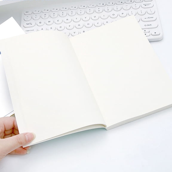 A5 Blank Notebook, 128 Pages Unlined Journal, Smooth Acid-Free Paper, Soft Cover for Sketching & Note-Taking (Green)