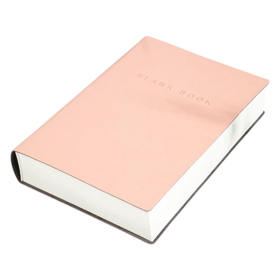 A5 Blank Notebook 700 Pages, Thick Aesthetic Journal with Soft Leather Cover, Lay-Flat Writing Diary for Students & Daily Use, Sakura Pink