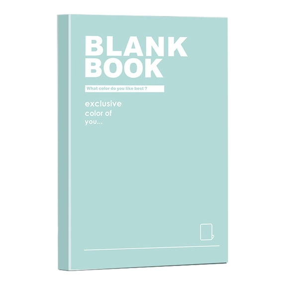 A5 Blank Page Notebook, 128 Pages Notepad Book, Green Simple Blank Journal, Unlined Writing Notebook, Blank Hardcover Journal, Daily Journal Notebook, Study Planner Notebook for Office Work