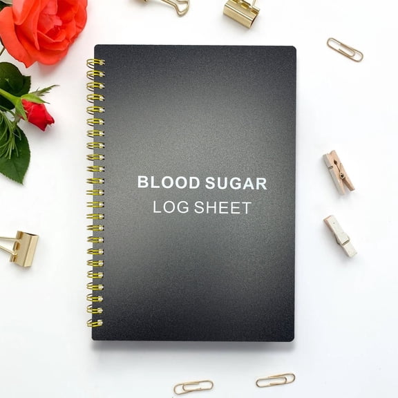 A5 Blood Glucose Pressure Record Book | 60 Pages | Dual Health Tracking Log | Waterproof YO Ring Binder | Durable Paper | Compact Portable Logbook | Diabetes Hypertension Planner | 1 Pack