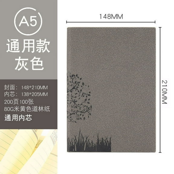 A5 Business Diary Notebook - Premium 80g Paper, Flat-Lying Design, Sturdy Binding, Ideal for Office and School Use