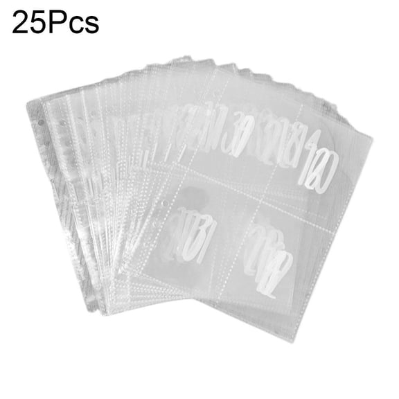 A5 Cash Saving Book Double-Sided 4 Pocket 100 Slots Money Stuffing Folder