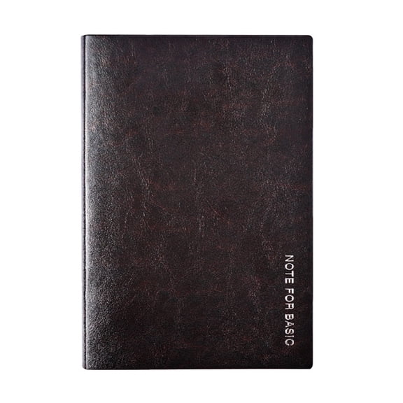 A5 Classic Lined Journal Notebooks Hardback Lined Notepad Fine PU Leather Brown