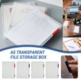thumbnail image 1 of A5 Clear Plastic Storage Box Transparent Document and Paper File Organizer Case with Lid, 1 of 1