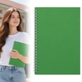 thumbnail image 1 of A5 Coil Bound Notebook, Leather Grain Glossy Card Cover, Lined Journal with Margin for Notes, 21*14*1Cm Writing Pad for Schol, Men and Women (Green), 1 of 6