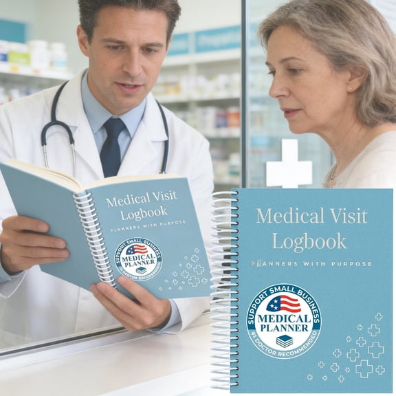 A5 Compact Visit Logbook And Health Journal For Chronic Illness And Doctor Appointment Tracking
