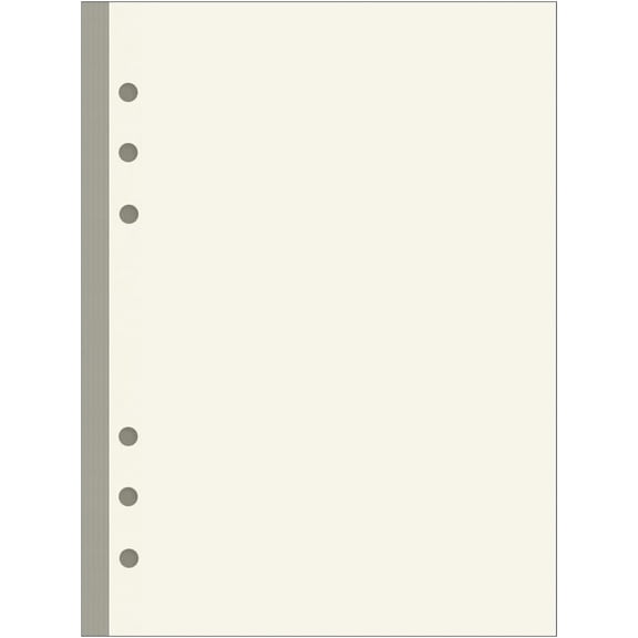 A5 Cream Blank Refills Paper, 6 Hole A5 Blank Paper for Filofax Planner, Organizer, Binders, 6 Hole Punched Planner Inserts, Cream, 100 Sheets/200 Pages, Cream Paper, 5.8 X 8.25 Inch