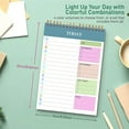 thumbnail image 1 of A5 Daily Planner Notebook | Undated 52-Page Spiral Notepad with Sticky Notes | Blue To-Do List Organizer for Productivity & Scheduling, 1 of 6