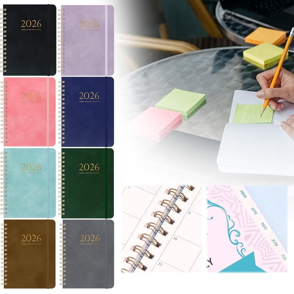 A5 Daily Schedule Planner Hardcover Time Management Notebook and Creative Planning