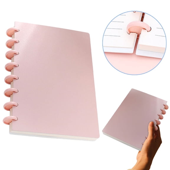 A5 Discbound Notebook 8 Disc Disbound Planner With Removable Pages Poly Cover Notebook For Work Travel Note Taking Journaling1pc