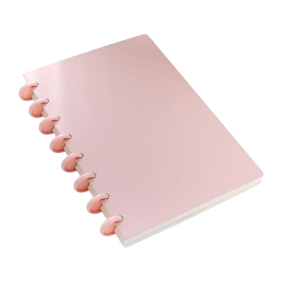 A5 Discbound Notebook With 8 Discs And Removable Pages, Poly Cover Planner For Work Travel Journaling And Note Taking (E)