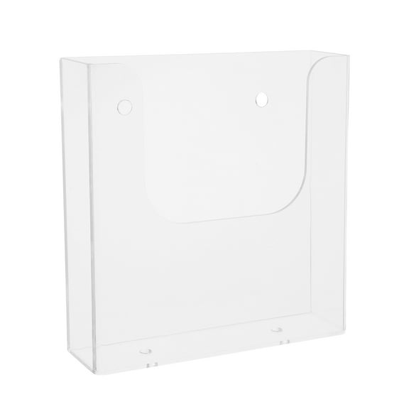 A5 Acrylic Display Catalog Rack Wall Pocket File Holder for Office Books, Plastic Folder Organizer, White Shelf Storage