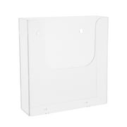 A5 Acrylic Display Catalog Rack Wall Pocket File Holder for Office Books, Plastic Folder Organizer, White Shelf Storage