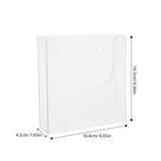 A5 Acrylic Display Catalog Rack Wall Pocket File Holder for Office Books, Plastic Folder Organizer, White Shelf Storage