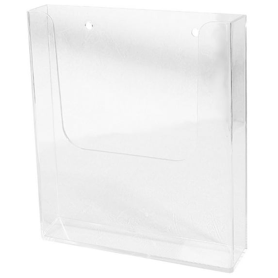 Desk File Organizer Clear Plastic Document and Brochure Holder
