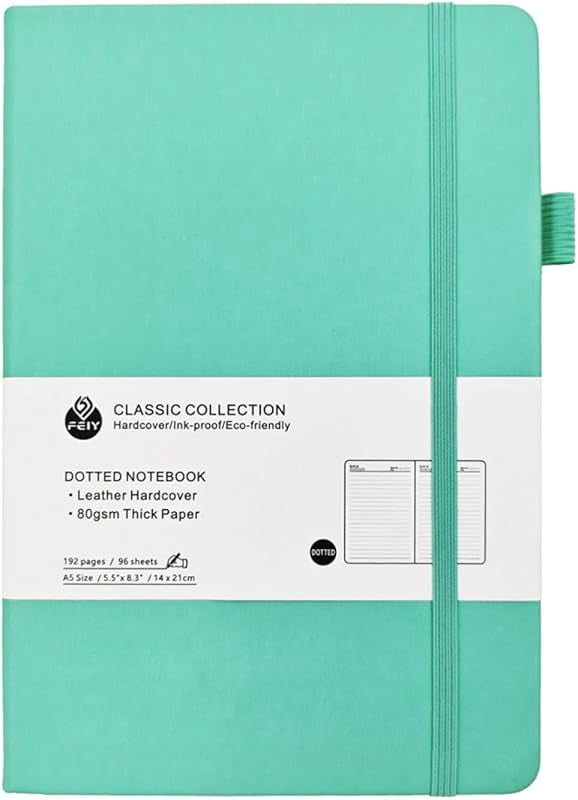 A5 Elastic Band Horizontal Notebook, Business Office Faux Leather ...