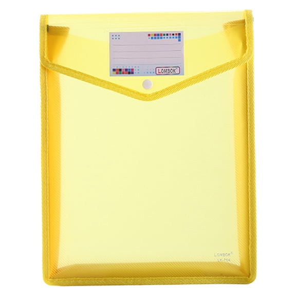 A5 Expanding File Folder with Button Closure and Label Slot, Translucent Document Organizer, 1 Folder