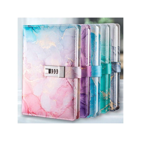 A5 Fashion Password Book with Lock - Creative Notebook for School, Diary & Stationery