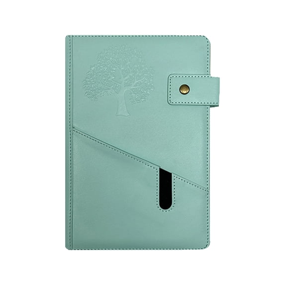 A5 Leather Notebook 200 Pages Journal Soft Notepad for Work Office Mint Green
