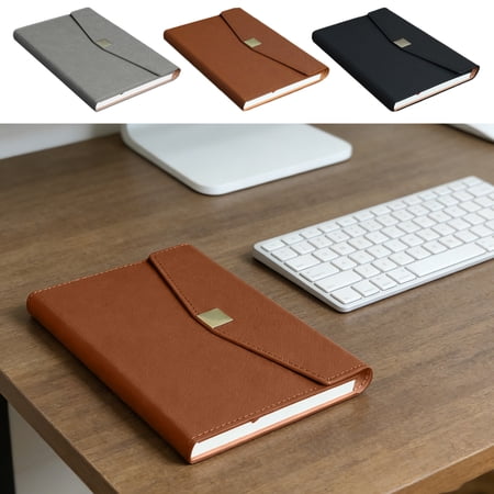A5 Faux Leather Notebook Metal Binder Rings 128 Sheets White Paper Journal for Business Office Note Taking Planning by PALIFEUR