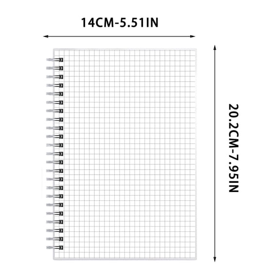 A5 Graph Notebook Set, Thick Grid Paper Journal, Wirebound Writing Notepad Collection, Smooth Graph Pages For Sketching Planning Drafting, Portable Office Writing Supplies, Pack Of Four