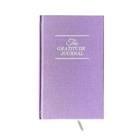 A5 Gratitude Journal Notebook, Purple Hardcover Daily Planner Diary with Ribbon Bookmark, Ideal Gift Choice for Thanksgiving Day, Suitable for Gratitude Journaling and Goal Planning (Light Purple)