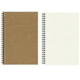 thumbnail image 1 of A5 Grid Notebook Journal With Thick Paper, For Work Study And Note Taking, 50 Sheets Brown Cover, 1 of 9