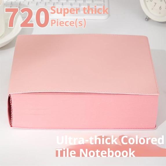 A5 Hardcover Color Brick Journal Notebook 720 Pages Thick Paper 80GSM Bleedproof PU Leather