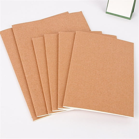 A5 Hardcover Lined Journal Notebook, Retro Style Unlined Pages Diary For Daily Writing, Home Office Planner, 28 Sheets Per Book (Brown)