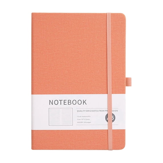 A5 Hardcover Lined Journal Notebook with Elastic Closure and Pen Loop for Office Meetings, Daily Planning and Travel, Pink