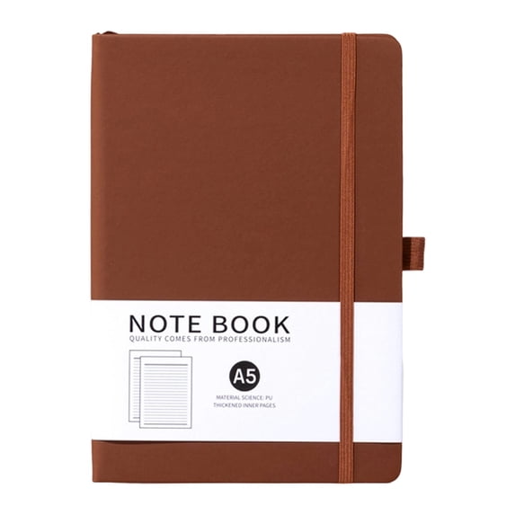 A5 Hardcover Lined Notebook PU Leather Cover, 200 Pages Journal with ...