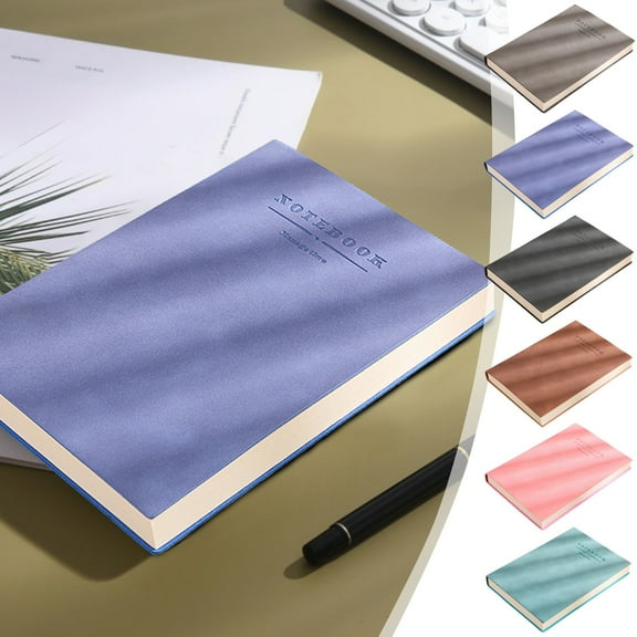 A5 Hardcover Notebook | 360 Pages Thick Paper | Soft Leather Cover | Thread-Bound | College Ruled | Ribbon Bookmark | Elastic Closure | Inner Pocket | Multicolor | 8.46x5.7 in | Office Writing
