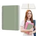 thumbnail image 1 of A5 Hardcover Notebook Ink-Resistant Hardbound Pad Perforated Tearable Memo Book Lay Flat Writing Notepad 140-Page College Ruled Notebook Elastic Closure Work Planner, 1 of 9