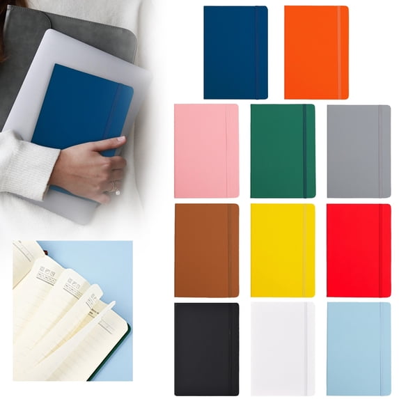 A5 Hardcover Notebook With Pen Loop Small Pocket Journal Cute Petite Memo Notepad College Ruled Note Slim for Purse Daily Notes and Sch ool Stu dent White 1Pcs