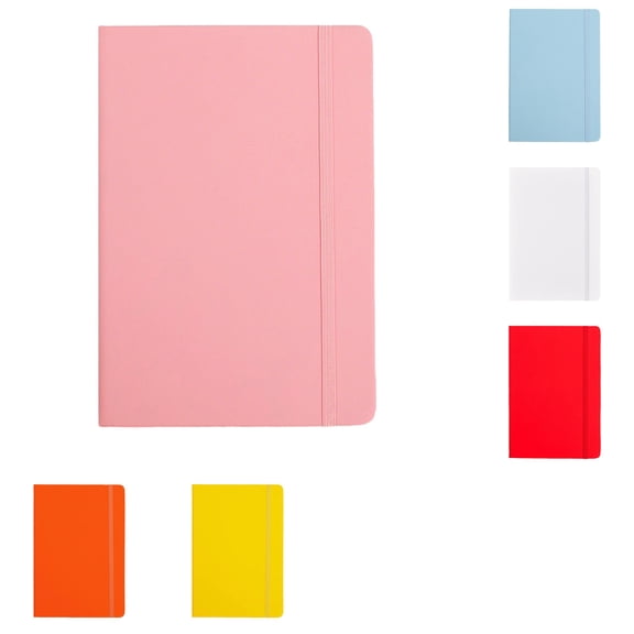 A5 Hardcover Notebook With Pen Loop Slim Lightweight Journal College Ruled