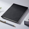 thumbnail image 1 of A5 Hardcover Perforated Notebook with 200 Pages, 80g Dorian Paper, Leather-Like Cover, Bookmark Ribbon, and Pen Loop for Journaling and Office Use, 1 of 7