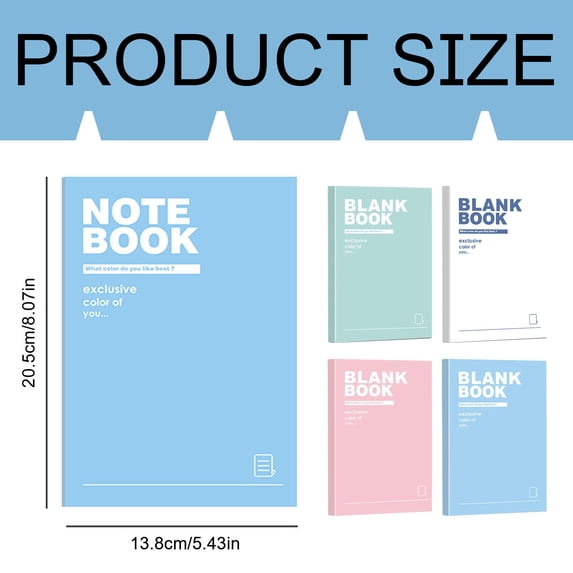 A5 Horizontal Line Notepad 128 Pages Office Note Taking and Work Writing