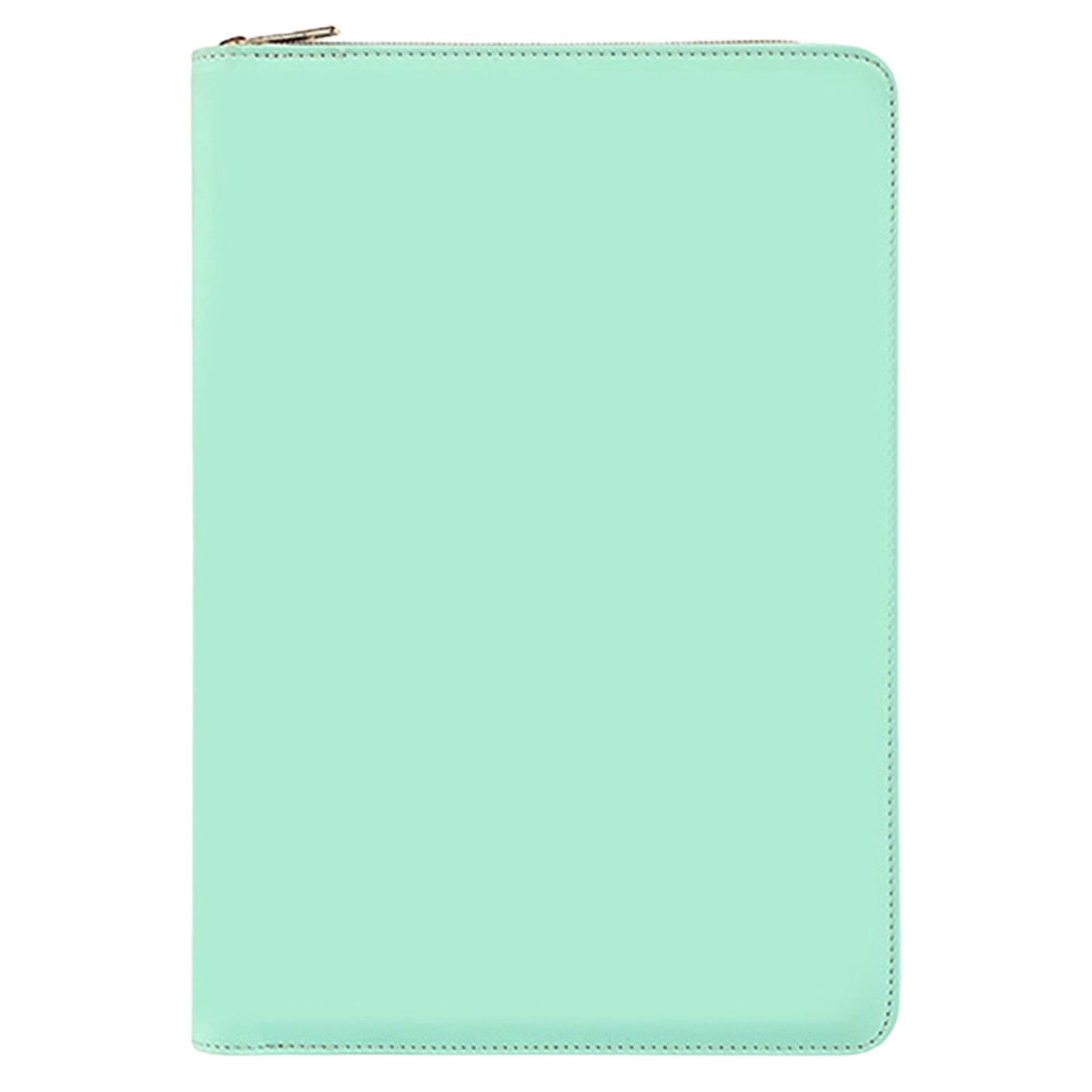 A5 Journal Leather Cover,Refillable Notebook,Multi-purpose Lined Notebook with Zipper, Handmade Professional Leather Organizer for Men and Women,Travel and Work Diary,8.27x5.31 inch(Green2)